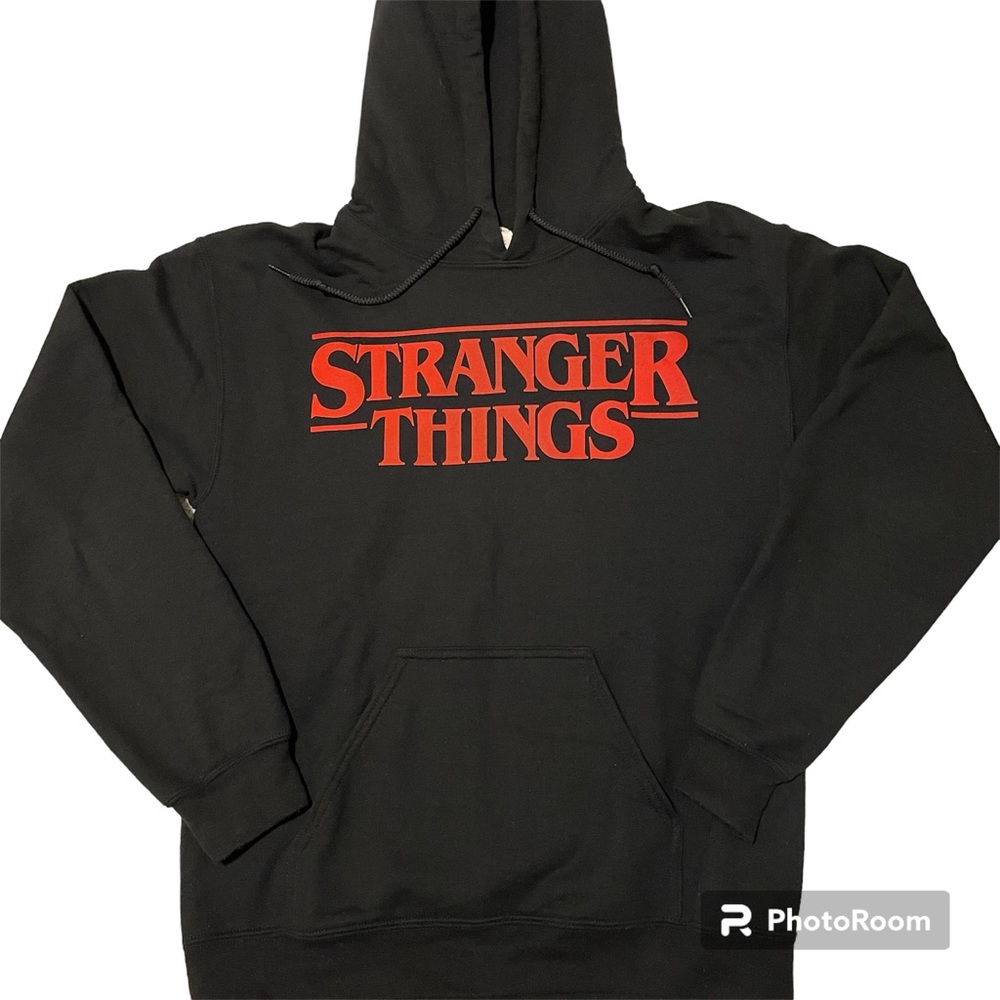 Gildan Stranger Things Black/ Red Fleece Hoodie